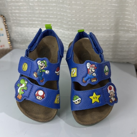 (S4) Super Mario Toddler Sandals, Size 7, Navy - Picture 4 of 10